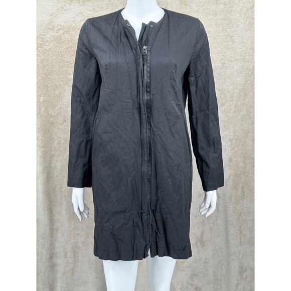Stella Carakasi Jackets & Blazers - Stella‎ Carakasi Jacket Womens Small Black Long Full Zip Lightweight Minimalist